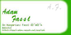 adam fassl business card